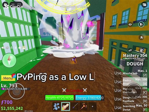 PvP Low Level Gameplay with Midnight Blade and Dough Fruit