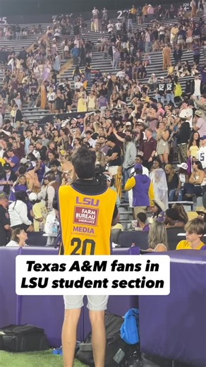 Aggies have entered the Tigers student section as LSU trails big 😬 | Boot Krewe Media