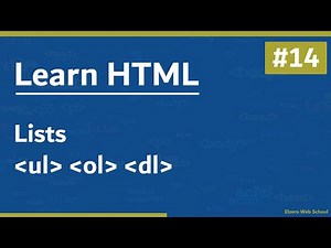 Learn HTML In Arabic 2021 - #14 - Lists - UL, OL, DL