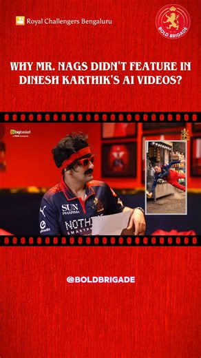 WHY DIDN'T MR NAGS FEATURE IN DINESH KARTHIK'S AI VIDEOS? 😆 | RCB - IPL 2026 | #BoldBrigade #Shorts