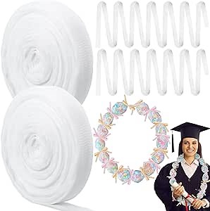 624 ft Graduation Candy Lei Netting Tubing 2026 Graduation Candy Lei Netting Mesh Bags Making Graduate Gifts for DIY Graduate Wreaths Packing Snacks