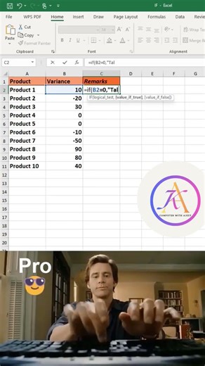 Excel Me Noob vs Pro! 😱 #shorts