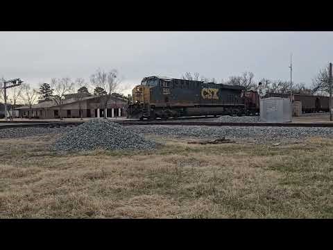 CSX E314-08 Empty Coal Train Solo ES44AH with a Nice Horn Salute rolling across the Diamond