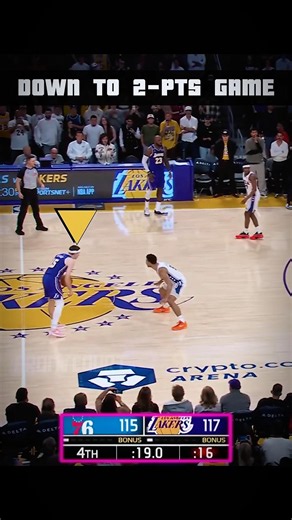 PART 2 - He Ruined the Crazy 16 Pts Comeback 😈 Final Moments 76ers at Lakers #nba #shorts