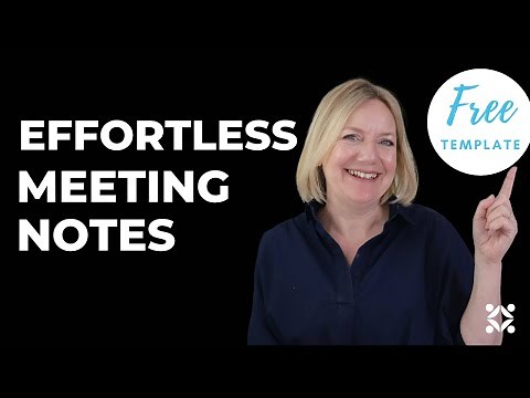 Meeting Notes Made EASY for Work | FREE TEMPLATE