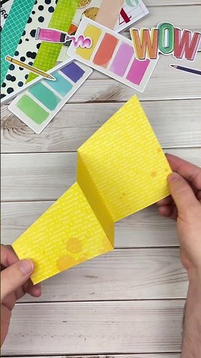 Tri Fold Angle Mixed Media Card #handmadecards #cardmaking