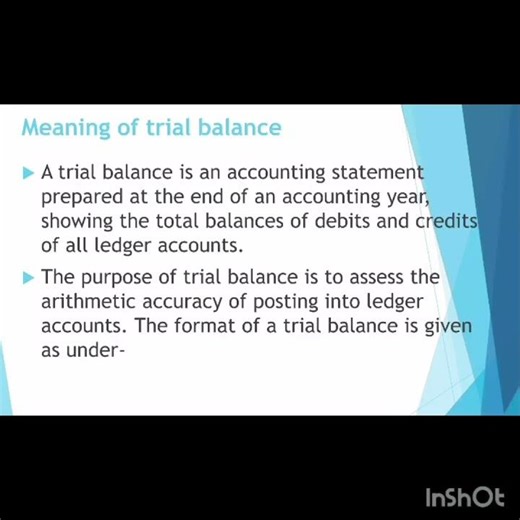 #meaning of trial balance #class11th