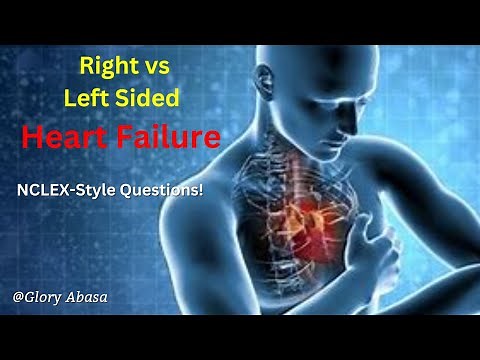 Right vs. Left Sided Heart Failure | Anatomy Review + NCLEX-Style Questions!