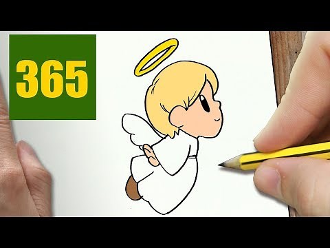 HOW TO DRAW A LITTLE ANGEL CUTE, Easy step by step drawing lessons for kids