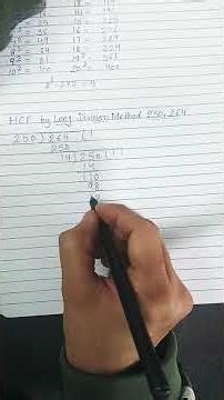 HCF by long division method #how to calculate HCF by long division method #Arvik tuition classes👉👌👍