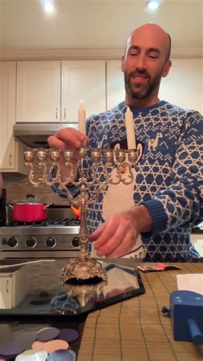 Jeremy Nathan Lentz | 🕎✨We lit the first Chanukkah candle tonight — a small flame, ancient and defiant. Around the table: latkes sizzling, brisket slow-cooked,... | Instagram