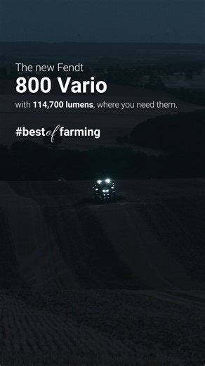 The new Fendt 800 Vario Gen5 with its completely redesigned 360° lighting concept brings light exactly where you need it. 114,700 lumens ensure perfect visibility – around the clock. The new UltraVision LED spotlights, cleverly integrated into the cab roof, A-pillar and fenders, turn night into day. And with the GroundVision LED spotlights at the rear, you always have a perfect view of your implement when attaching, detaching and while working. "The new roof, which is equipped with up to twelve 