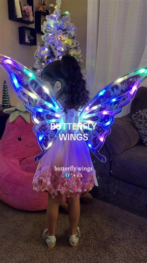 How adorable are these butterfly wings 😍 #butterflywings #fairywings #lightupwings #magicwings #tiktokshopstockup