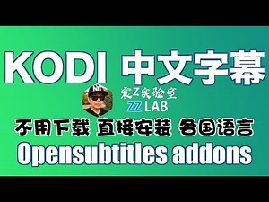 055 kodi中文字幕插件安裝教程opensubtitles chinese subtitlese addons 007