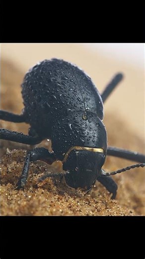 Darkling Beetles Climb a Dune Just to Drink the Sky #shorts
