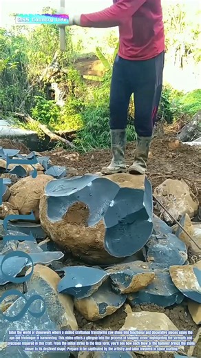 Crafting with Stone: The Art of Hammering and Shaping Rock