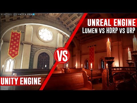 Unreal Engine 5 Lumen vs Unity HDRP vs URP: A True 1 to 1 Comparison - Round 2
