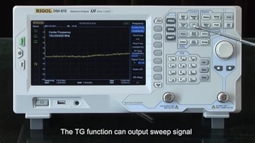 RIGOL DSA832E-TG Spectrum Analyzer, Sweep-Typ, 9kHz~3.2GHz, Auflösungsbandbreite 10Hz~1MHz, Anzeige mittlerer Rauschpegel -161dBm, mit Tracking-Quelle, Option EMI-Testfunktion