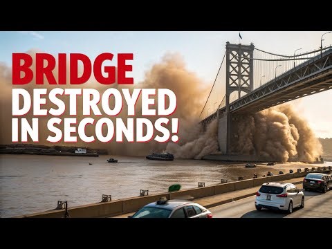 💥 Bridge Destroyed in Seconds! Terrifying Footage Goes Viral