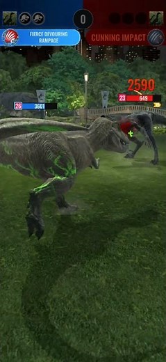 Rexy vs Scorpius Rex. Jurrasic World Alive