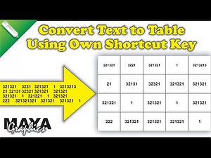 How to Convert Text to Table in Coreldraw | Text Settings in Coreldraw | Shortcut settings in corel