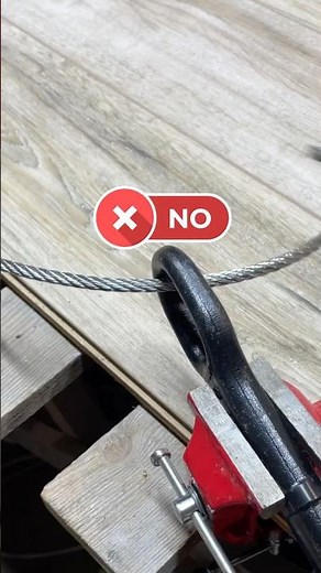 A really practical tip and trick! How to quickly make a secure loop on a steel cable yourself.