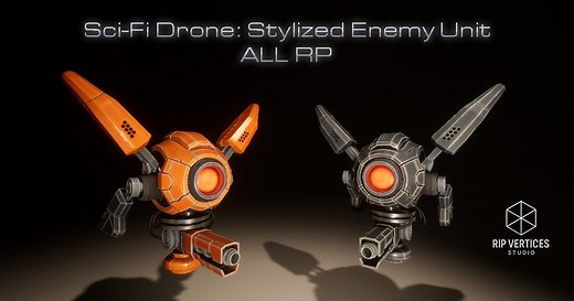Sci-Fi Drone: Stylized Enemy Unit | 3D Robots | Unity Asset Store