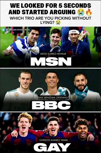Old trios vs new Barça madness 😭 | #fcbarcelona #msn #bbc #gay #barcaedit #viral #trendingnow