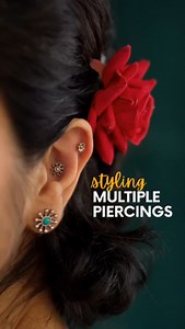 4.2K views · 14 reactions | One piercing? Cute. Multiple? Main character energy.  Here’s how to style multiple piercings like a pro Which look is your favorite? ° • Handcrafted silver jewelry Indian trends fashion quirky statement | QuirkSmith | Facebook