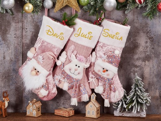 Personalized 3D Christmas Stockings, Custom Family Kids Christmas Stockings, Holiday Decor, Family Stockings With Name, Monogram Stocking - Etsy UK