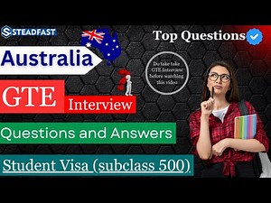 GTE Interview Questions & Answers for Australia Student Visa | 32 Questions explained #gte #youtube