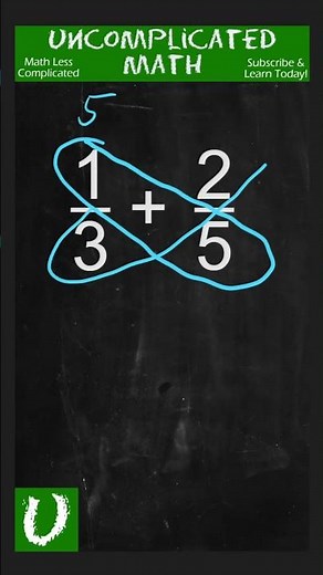 Adding Fractions Using The Butterfly Method | Math Hacks #shorts #maths #fraction