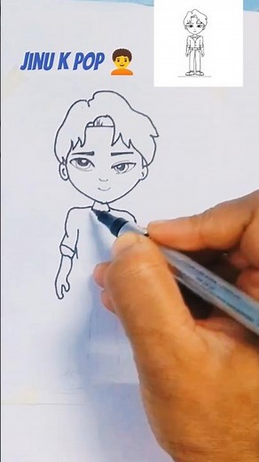JINU K -POP #drawing #kpop #drawingtutorials #art #youtubeshorts