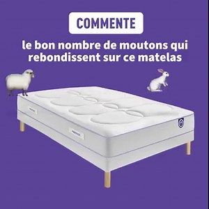 - JEU CONCOURS - Fini de compter les moutons, tu vas enfin dormir sur tes deux oreilles ! 😍 On te propose de tenter de remporter un nouveau matelas à mémoire de forme, pour cela : - suis la page @conforama ✔️ - dis-nous en commentaire le nombre de moutons que tu vois sur cette vidéo 👀 | Conforama