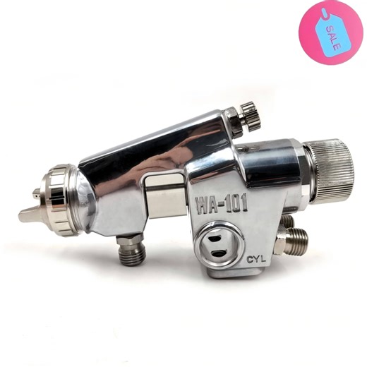 YS Mini HVLP Pneumatic Spray Gun Stainless Steel Automatic Paint Coating Gun WA101 Pressure Feed 1 Year Warranty OEM