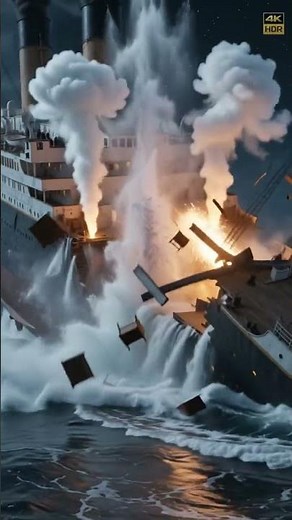What it looked like when the Titanic sank #titanic #sinking #oceanliner