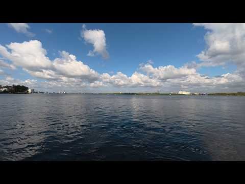 Wide Open Water at Haulover Inlet | Cloudy Sky and Gentle Waves | 2 Hours Ambient