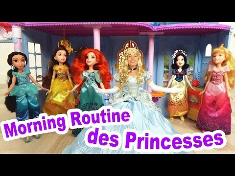 MORNING ROUTINE des PRINCESSES DISNEY au château !