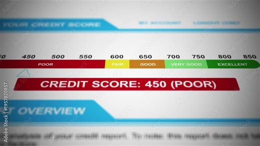 A Generic Credit Score Rating with Poor or Bad Credit - 450
