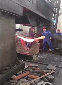 Hot forging of large anchor using Hydraulic press. #metallurgy #forging | Metallurgical engineering