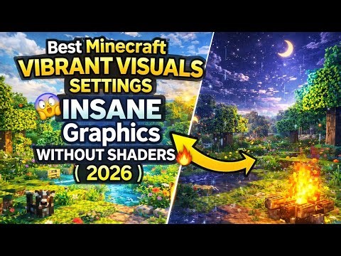 Minecraft Vibrant Visuals = SHADERS?! 😱 | INSANE Graphics Settings (2026)
