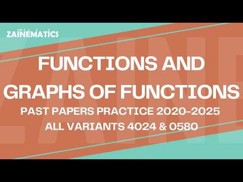FUNCTIONS & GRAPHS OF FUNCTIONS 4024 & 0580 NON-CALCULATOR VERSION PAST PAPER QUESTION 2020 ONWARDS