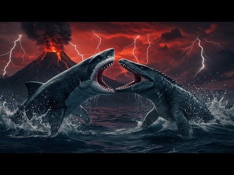 Life 100 Million Years Ago | Megalodon vs Mosasaur Ultimate Ocean Battle