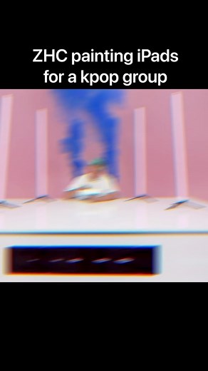 ZHC paints iPads to surprise one of his favorite kpop groups @ZHC #foryou #fyp