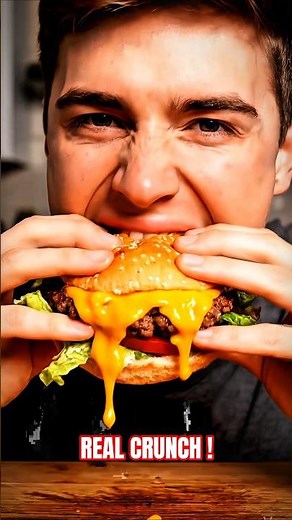 Ultimate Cheeseburger CRUNCH! 🤤 | Ultra Realistic ASMR Eating Sounds #asmr #asmreating #asmrsounds