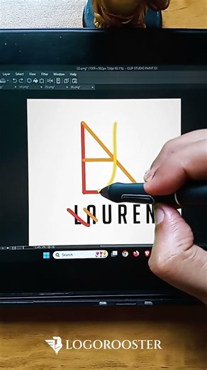 Lauren Elegant Name Logo Design 🔥 | Procreate Typography Logo Process #namelogo #logo #procreate