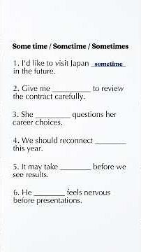 Sometime vs Some Time vs Sometimes Explained | Fix Common English Mistakes Fast Today!