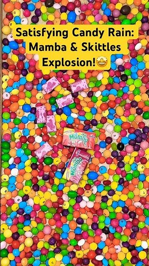 Satisfying Candy Rain: Mamba & Skittles Explosion! #candyopening #asmr #unpacking #satisfying