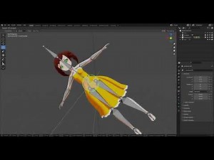 Blender Hook Modifier Skirt Rig