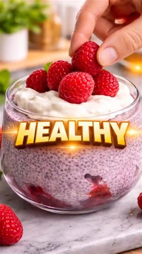 🍓🌱 Healthy Chia Raspberry Pudding...